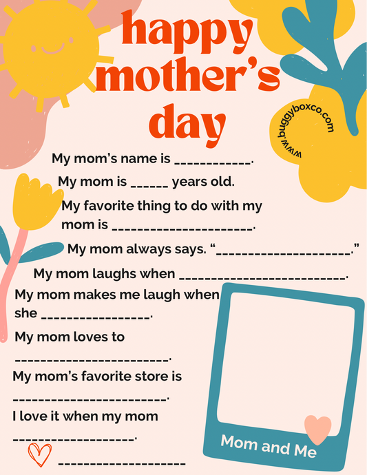 Happy Mother’s Day!  Free printout