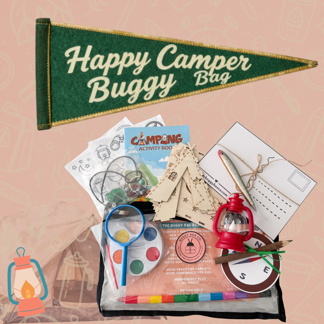 Happy Camper Activity Kit for Kids | Summer Camp-Themed Screen-Free Fun | Buggy Box Co.