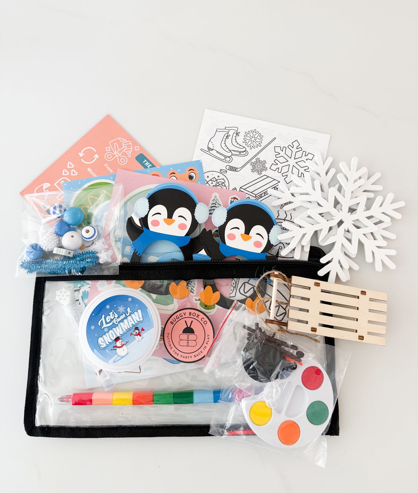 ❄️ Snow Day Buggy Bag™ | Screen-Free Winter Activity Kit for Kids